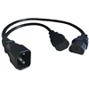 EU US Y split IEC C14 to IEC C13 computer power cord 10A 250V 125V C14 to C13 Y Type Extension Cable