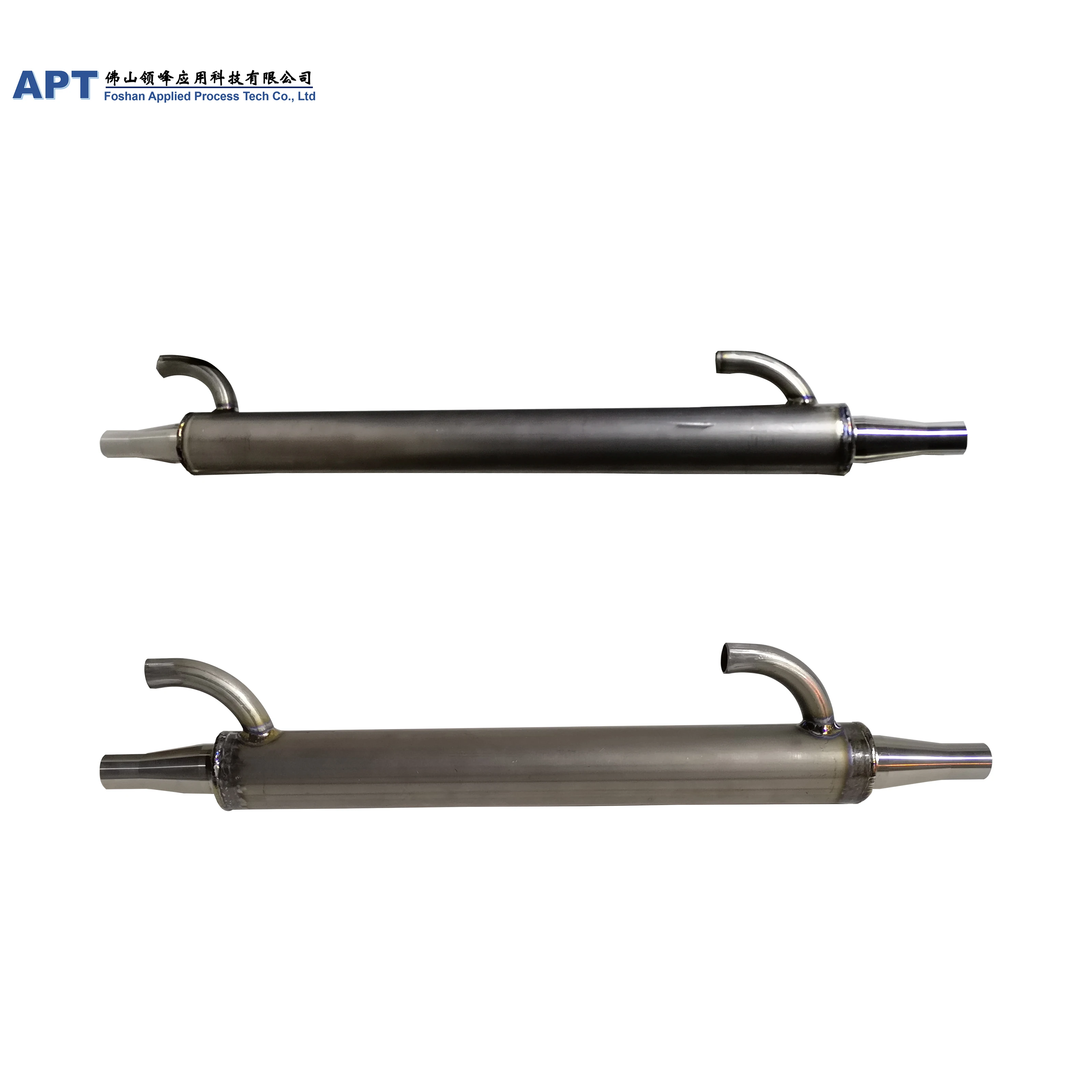 
APT tubes in shell water to water or air to water heat exchanger for waste heating recovery 