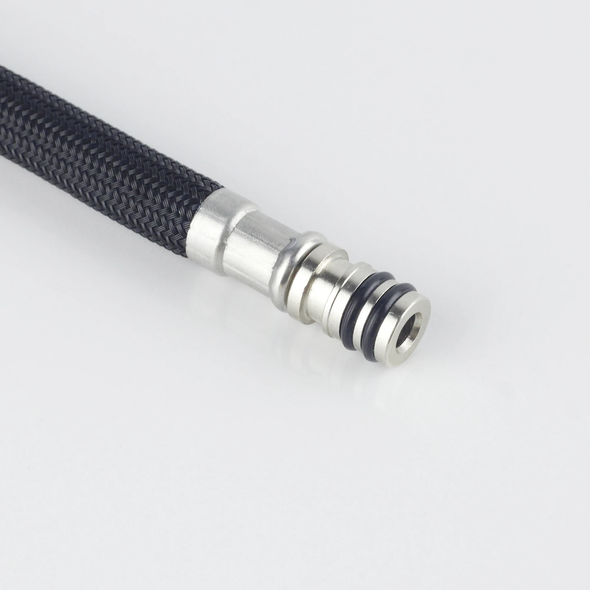 Black Nylon Braided Flexible Hose For Pull Out Down Kitchen Faucets