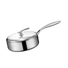 Premium 3-Clad Pans Sets Cookware With Steel Lid Knob Handle