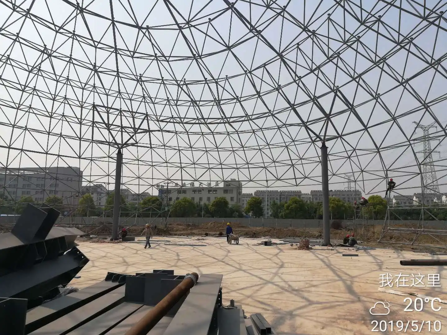 Prefabricated Stadium Dome Roof Building Galvanized Light Steel