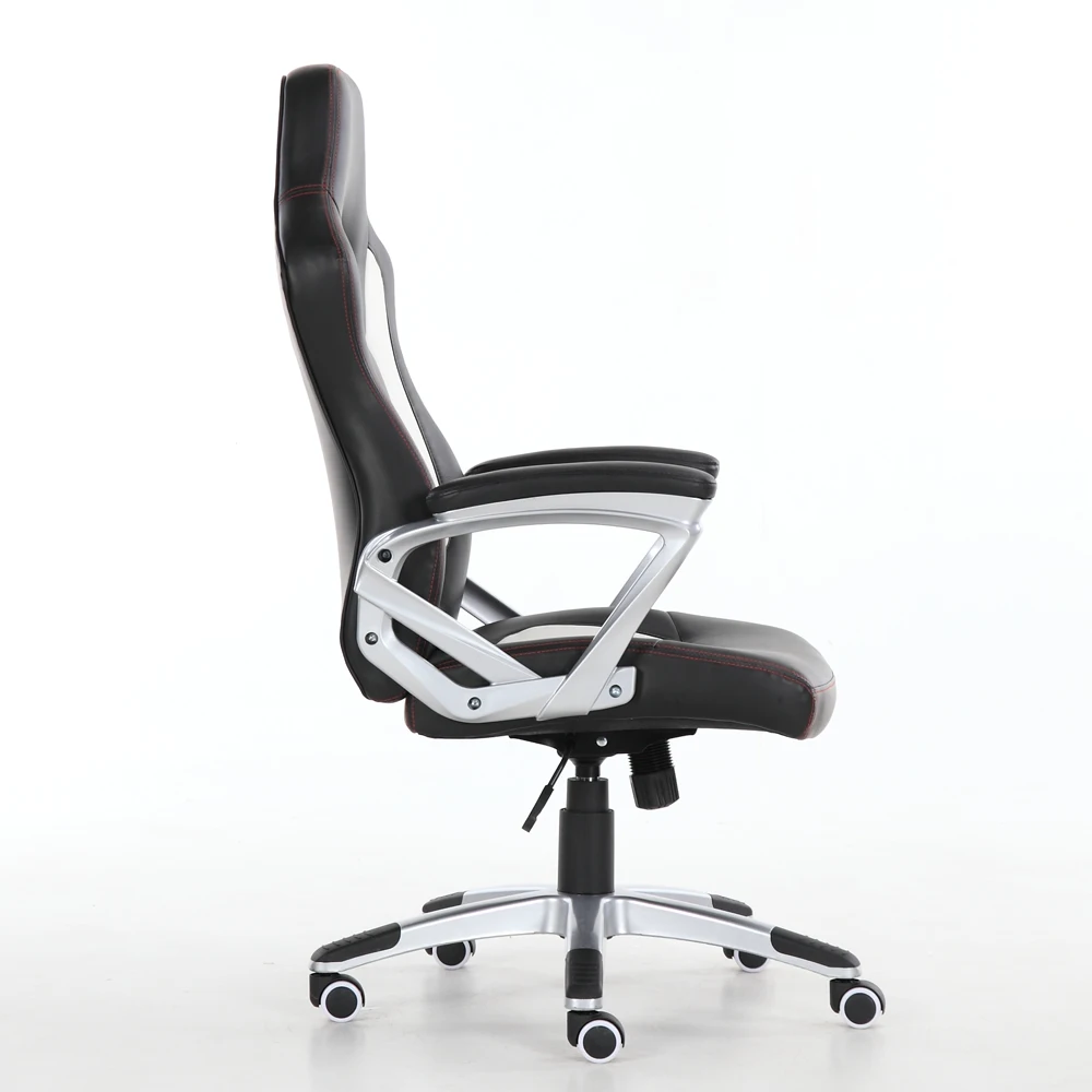 现代人体工程学可调办公椅旋转白色