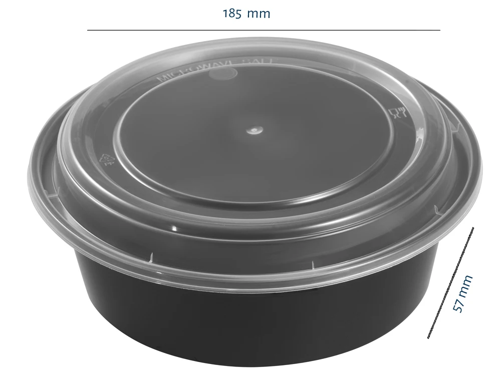 24oz Round Disposable Clear Plastic Restaurant Food Packaging Container