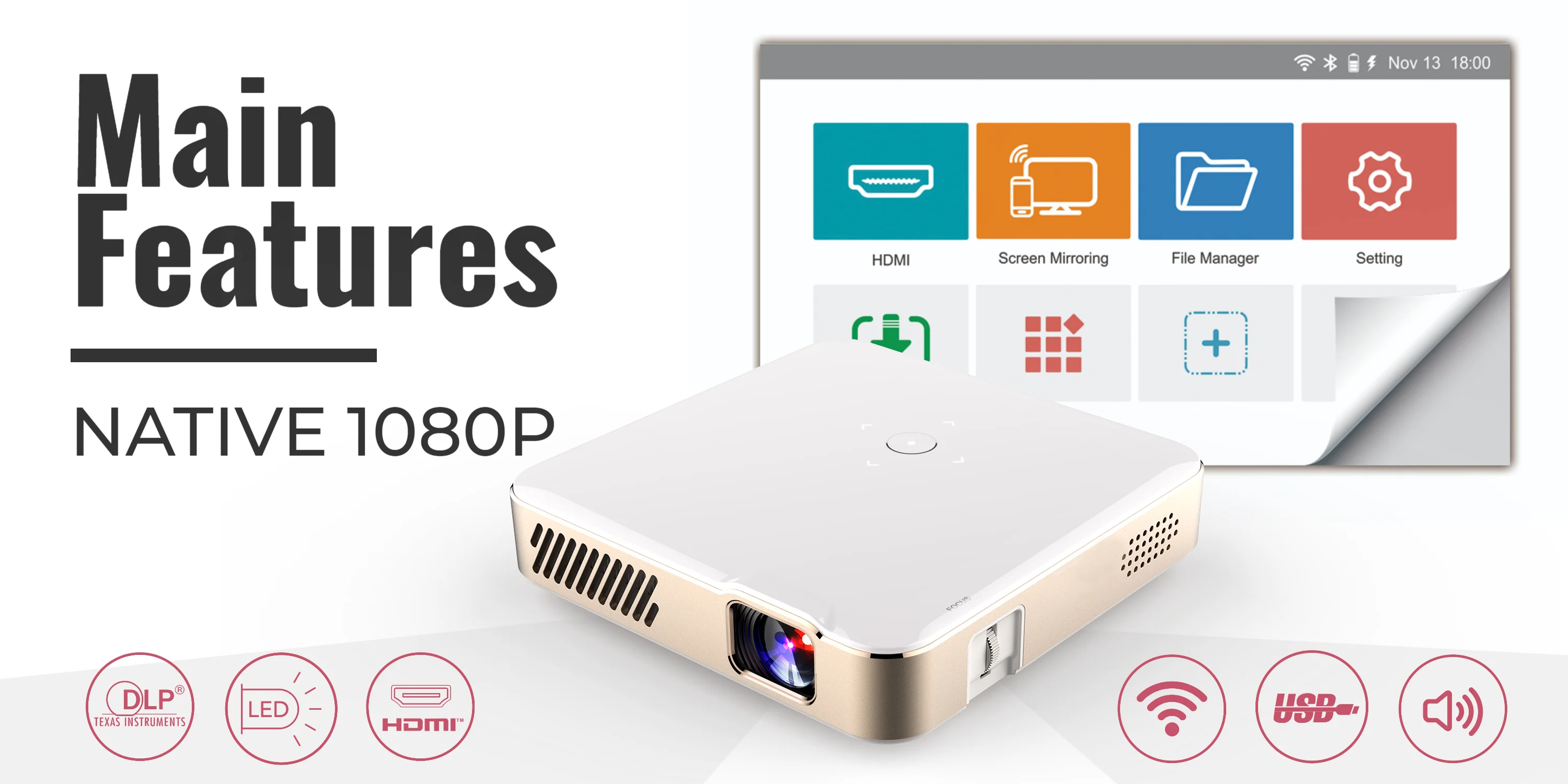 Aome S300 Oem Full Hd Projector 1920 X 1080p Native Tv Beamer Projector - Buy Tv Projector 1080p,Full Hd Projector 1080p Native,Beamer 1920 X 1080 Product on Alibaba.com