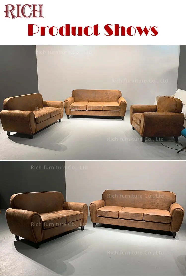 Modern Style Original Leather Sofa Set Faux Leather Sofa Set For Living