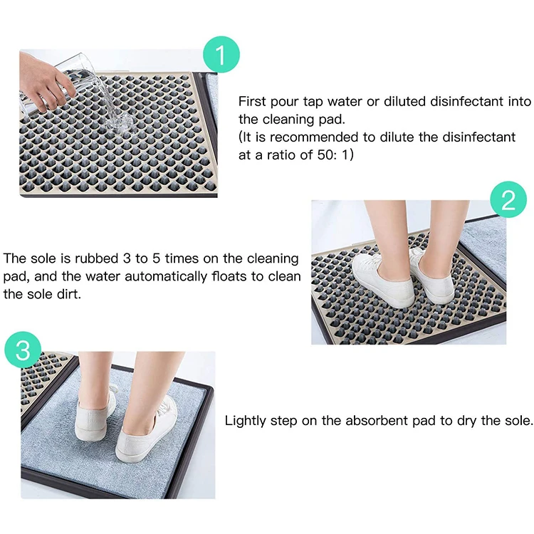  Non Slip Shoe Soles Disinfecting Floor Mat, Automatic