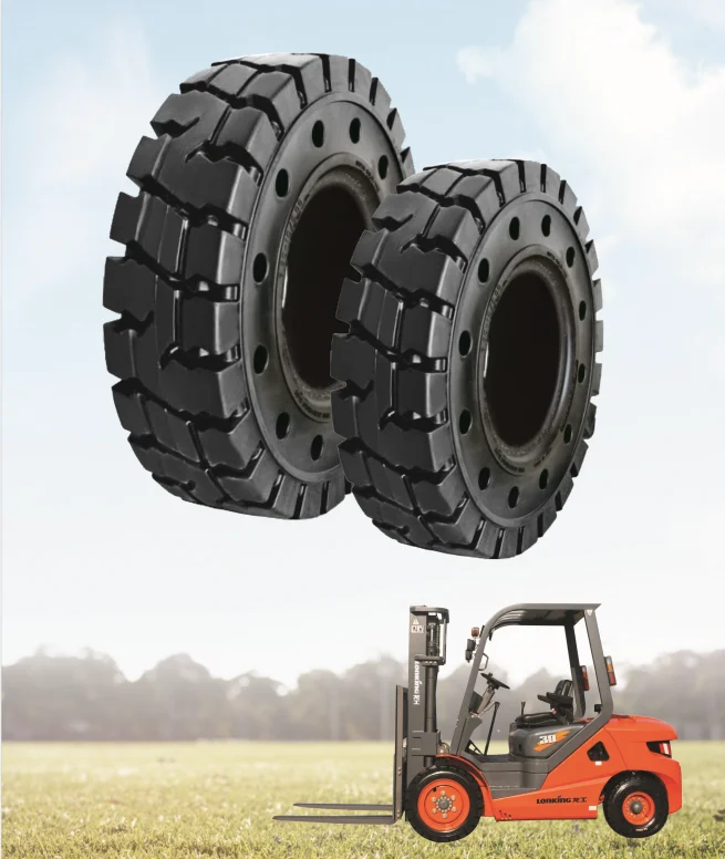6.5010/5.00 With Side Hole High Quality Forklift Tire Airless Solid
