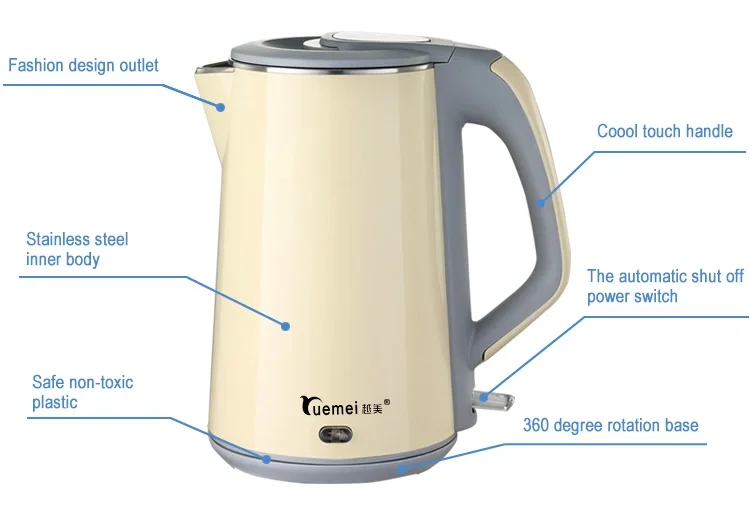 Yuemei 2.0l Proof Design Electrical Kettle Electric Pour Over Kettle Electronic Kettle Buy
