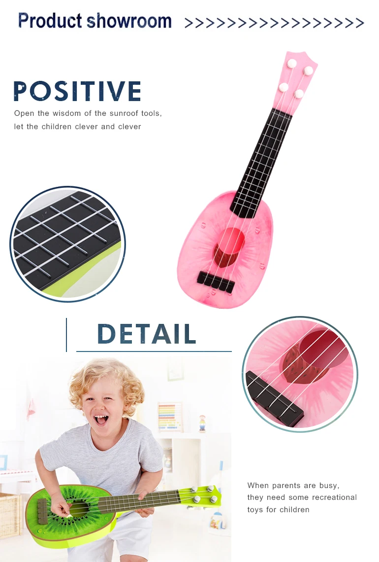 Chengji Fruit modelling plastic musical instrument children colorful toy guitar for kids
