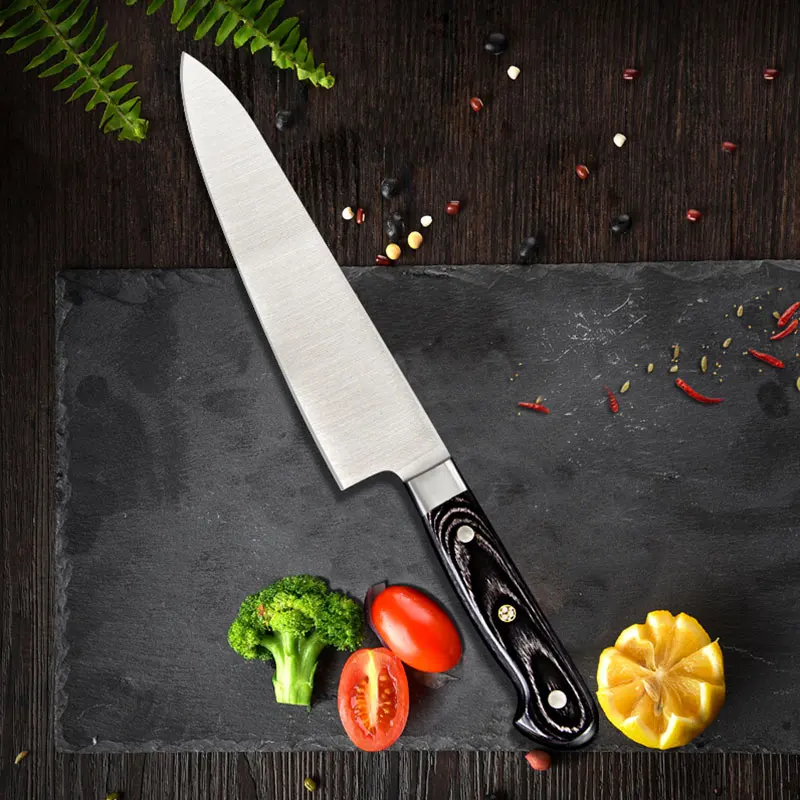 8 Inch German Stainless Steel Pakka Wood Handle Gyuto Chef Knife Buy 8 Inch German Steel Chef