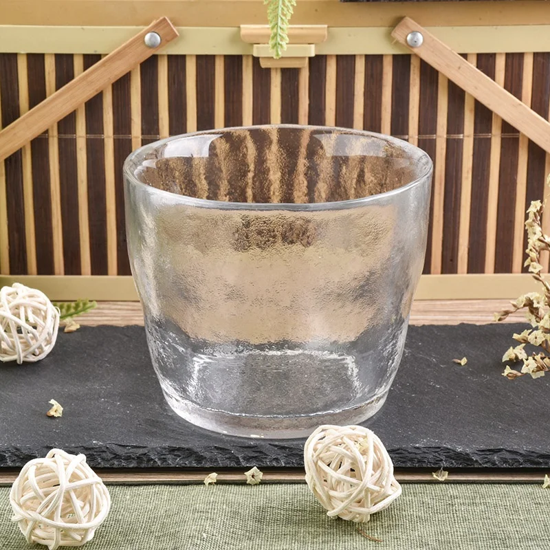 Clear logo printing candle cup tea light glass candle jars in bulk