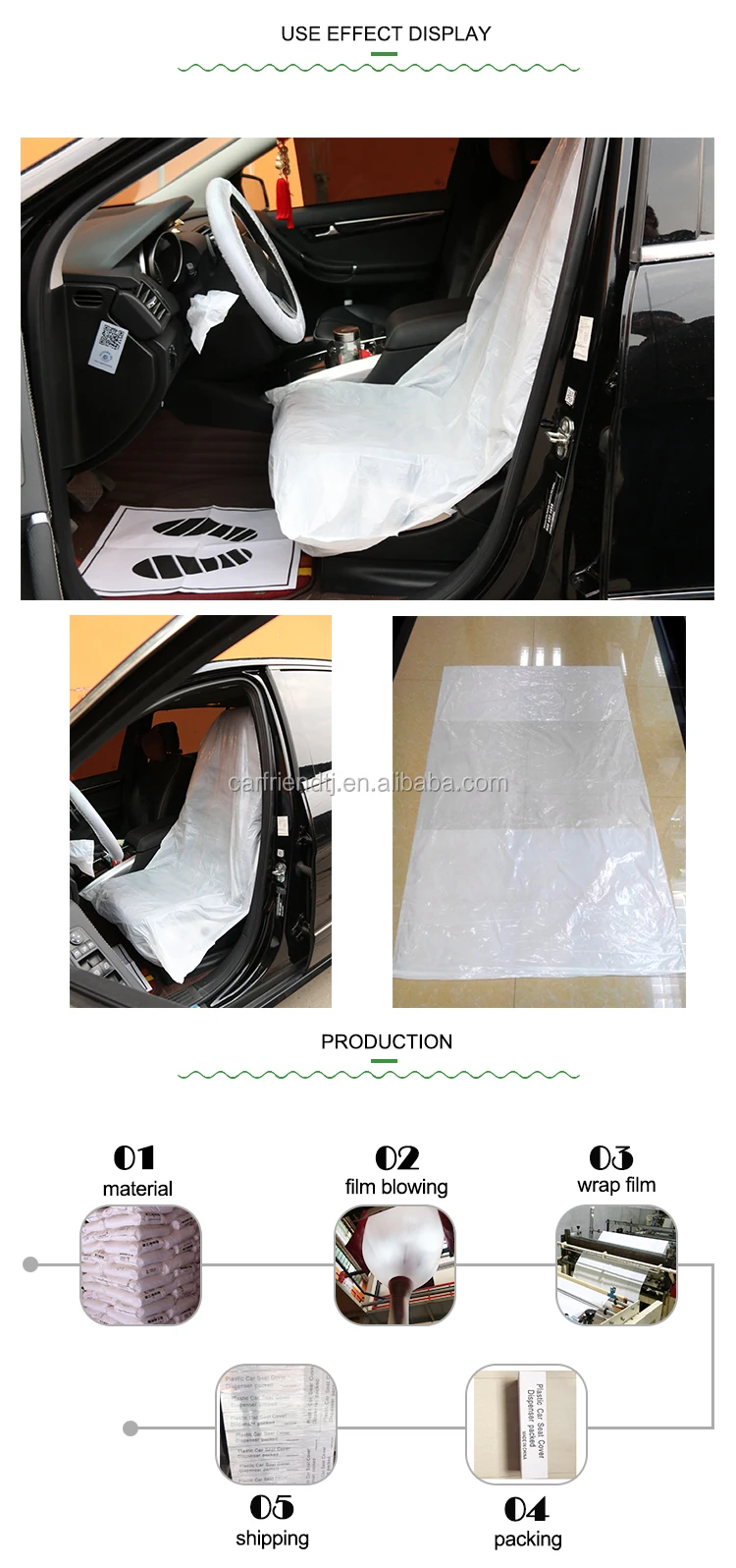Disposable Plastic Car Seat Protective Covers Film For repair T2 