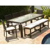 French style rattan wicker outside table set outdoor hotel furniture dining chair