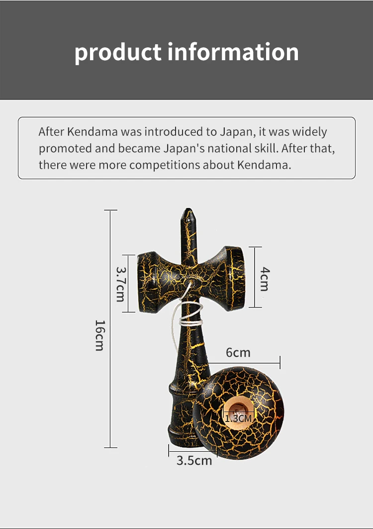 Hot selling interesting wooden skill toy Japanese traditional Kendama solid ball toy wooden skill ball