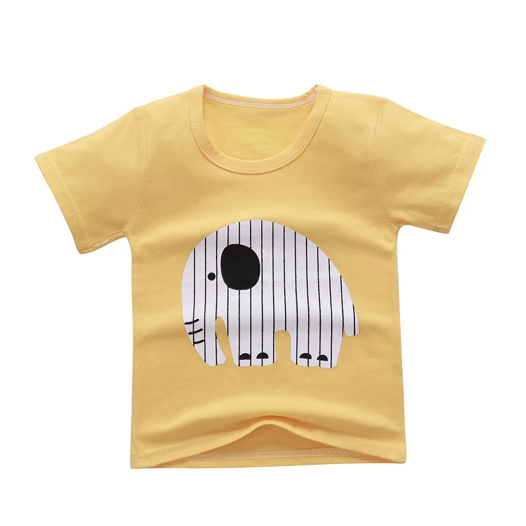 儿童衣服套装幼儿男孩棉衣女婴夏季卡通t恤套装儿童服装t恤短裤玩法