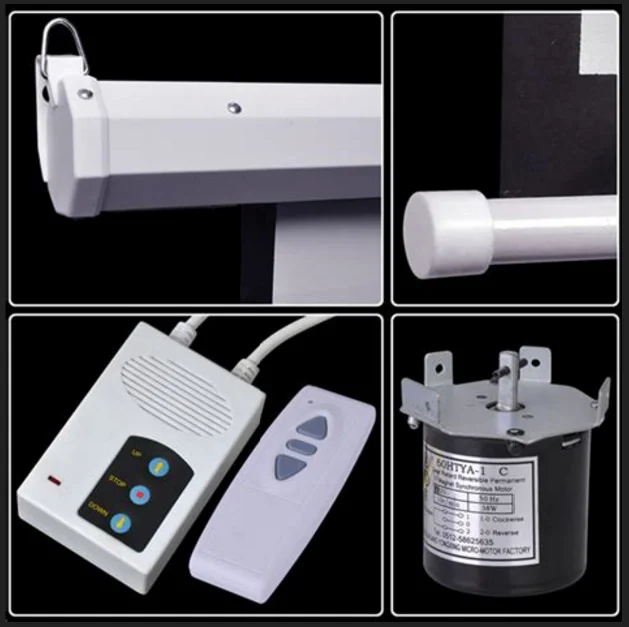 120 Inch Wall Mount Ir Or Rf Remote Control /electric Projector Screen