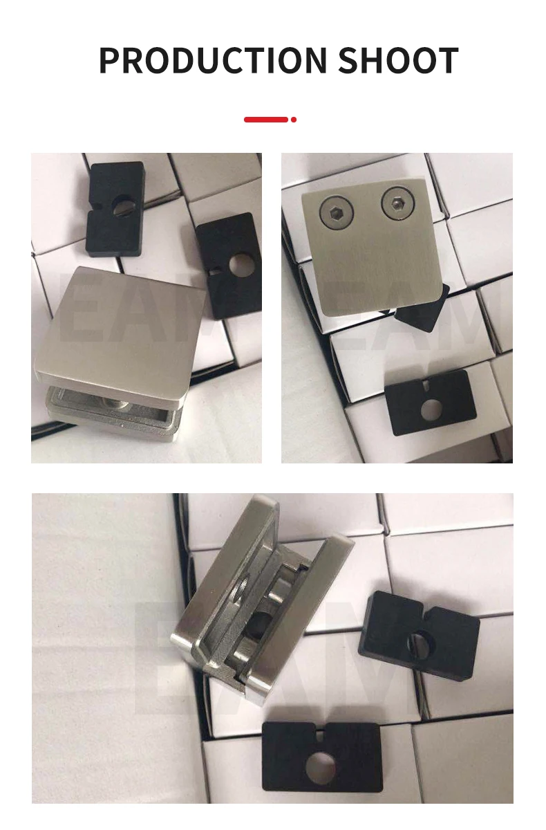 Square stainless steel glass clamp On demand/full specification reliable quality handrail fitting railing accessories