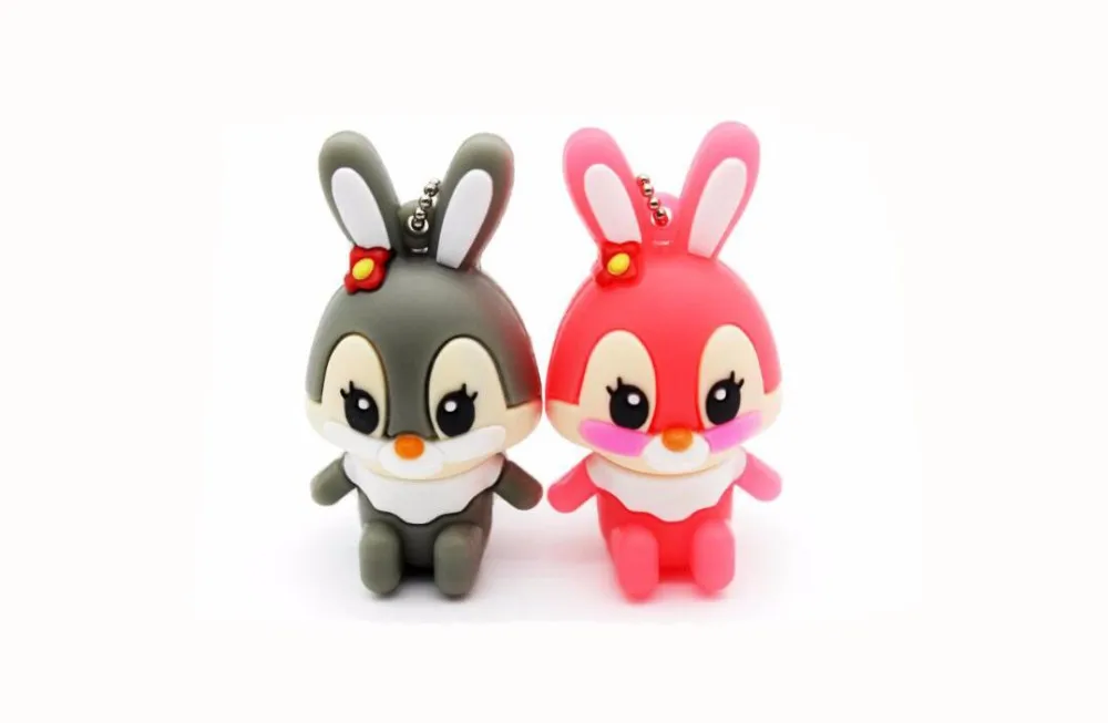Cartoon Rabbit Usb 2.0 Flash Drive 4GB 8GB 16GB 32GB 64GB 128GB Usb Memory Card Usb Flash Memory Stick Pendrive Thumb Drive Disk - ANKUX.COM