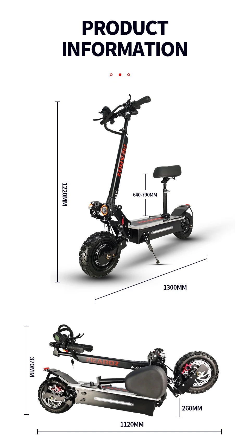 Electric Scooter 5600 Watt Dual Motors Foldable Upgraded Version