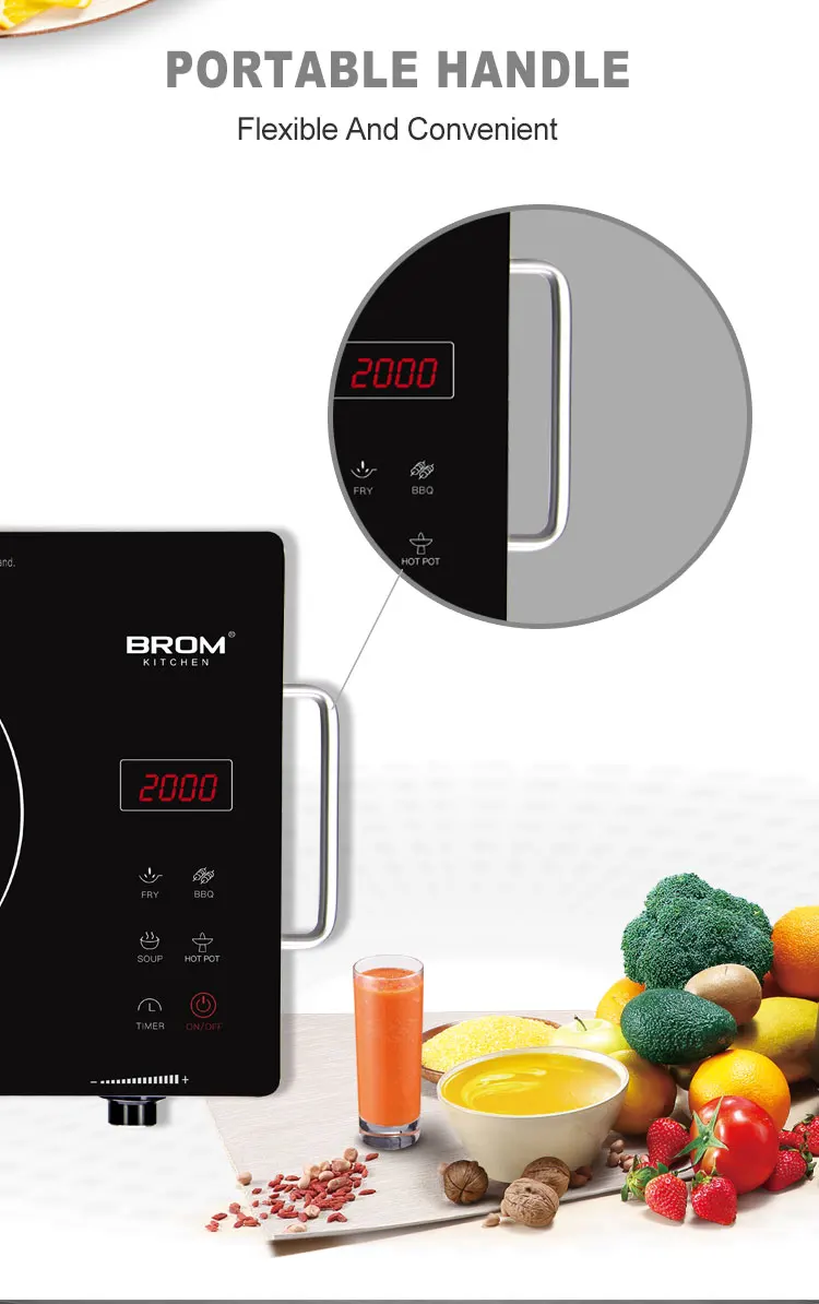 Top Single Burner Electronic Indective Cooktops 1 Hob Portable Infared Stove Induction Cooker