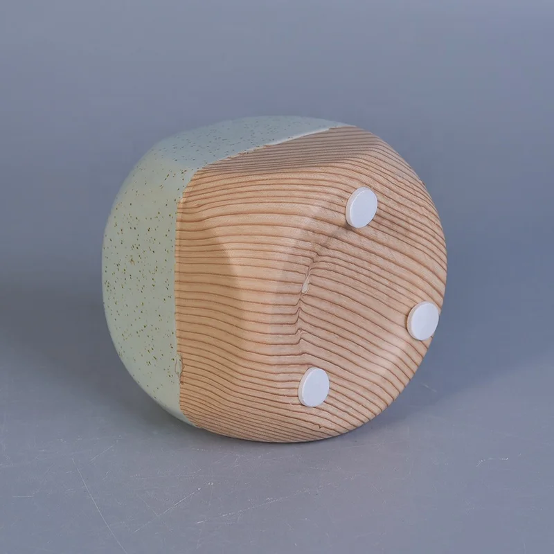200ml Mini square ceramic candle jar scented candle vessel home decor