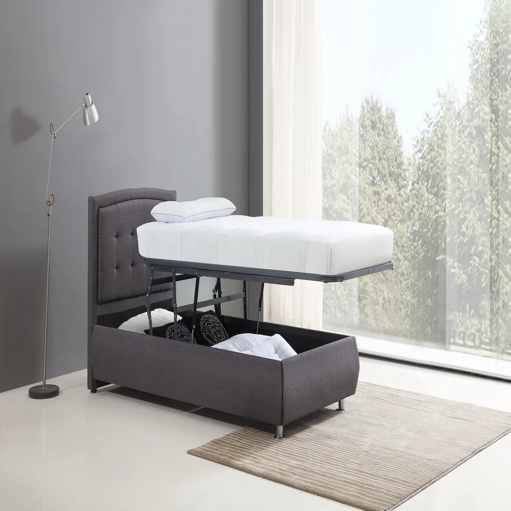 Modern Fabric Gas Lift For Single Beds With Storage Jlall06d Beds Base