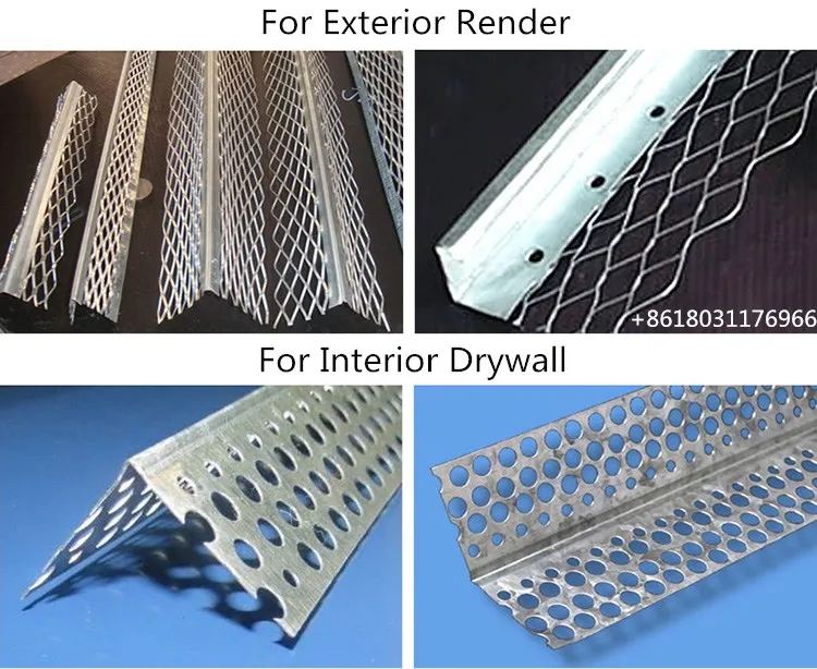 factory price Plastering wall protection stretch stucco expanded g.i Galvanized steel metal drywall angle corner bead for saleExterior Interior_.jpg