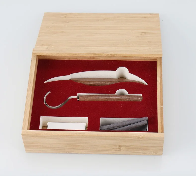 4pcs Wood Spoon Carving Tools 2 Hook Knives Wood Chisel For Wood Spoon