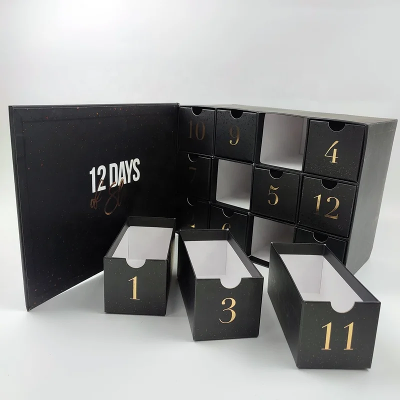 Factory Wholesale Custom Christmas Luxury Advent Calendar Cosmetics Box Factory Wholesale Custom Christmas Luxury Advent Calendar Cosmetics Box