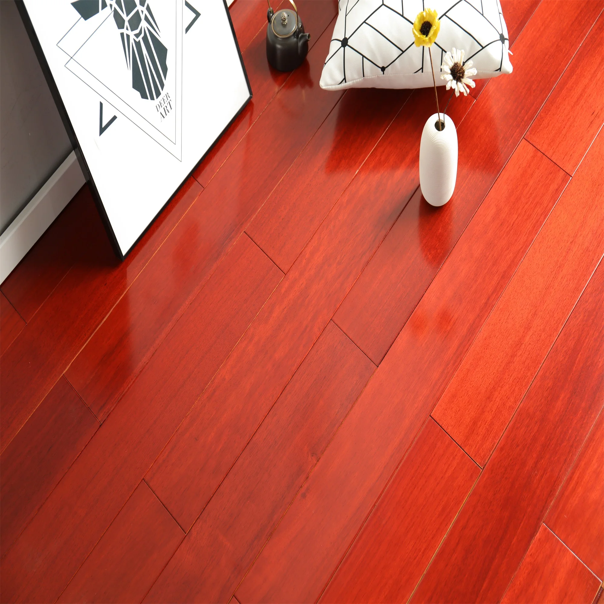 
Taun solid wood flooring red color in door Hardwood Flooring 