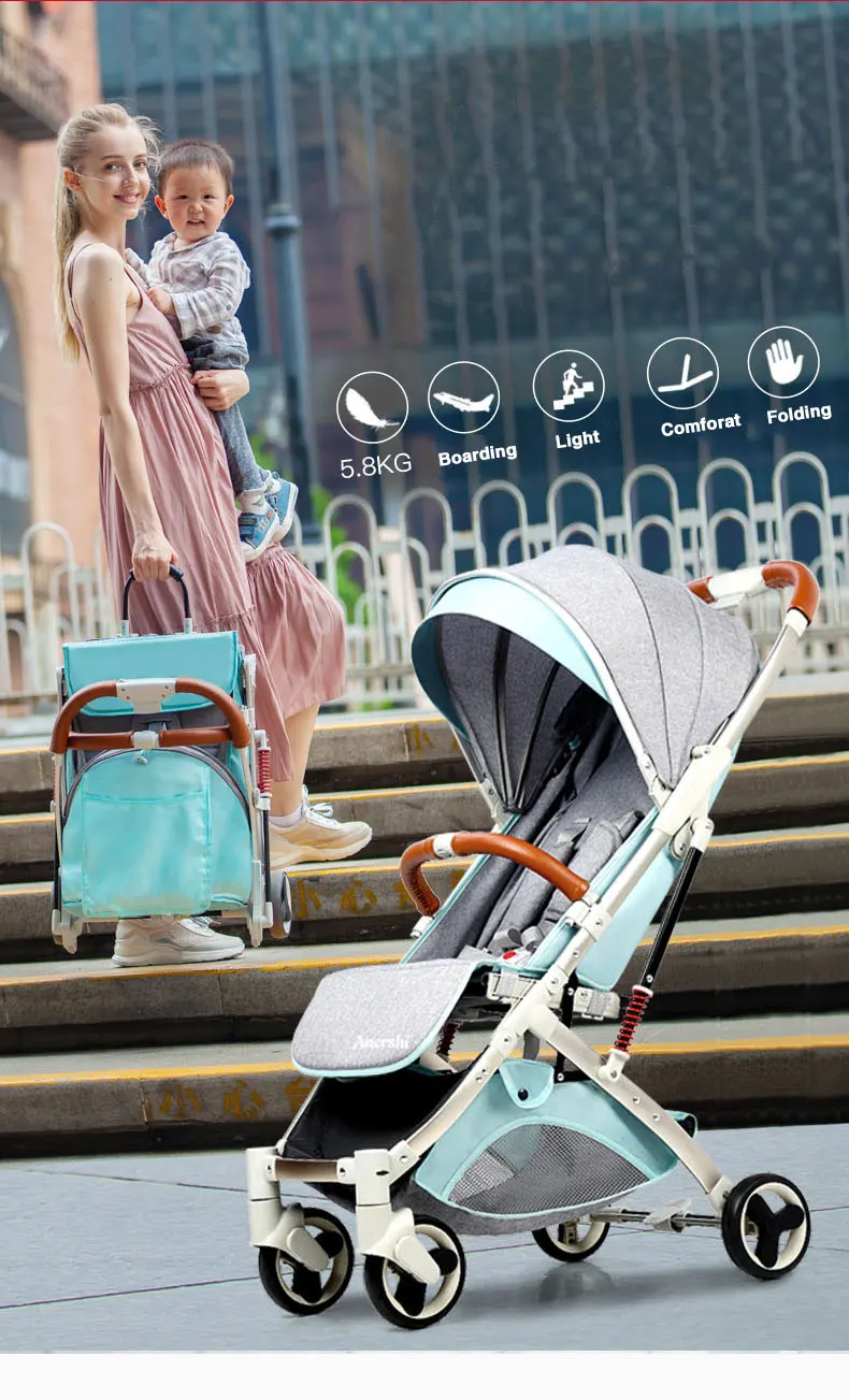 Babyfond 5.8 kg Portable Light Carriage Newborn Baby Stroller 