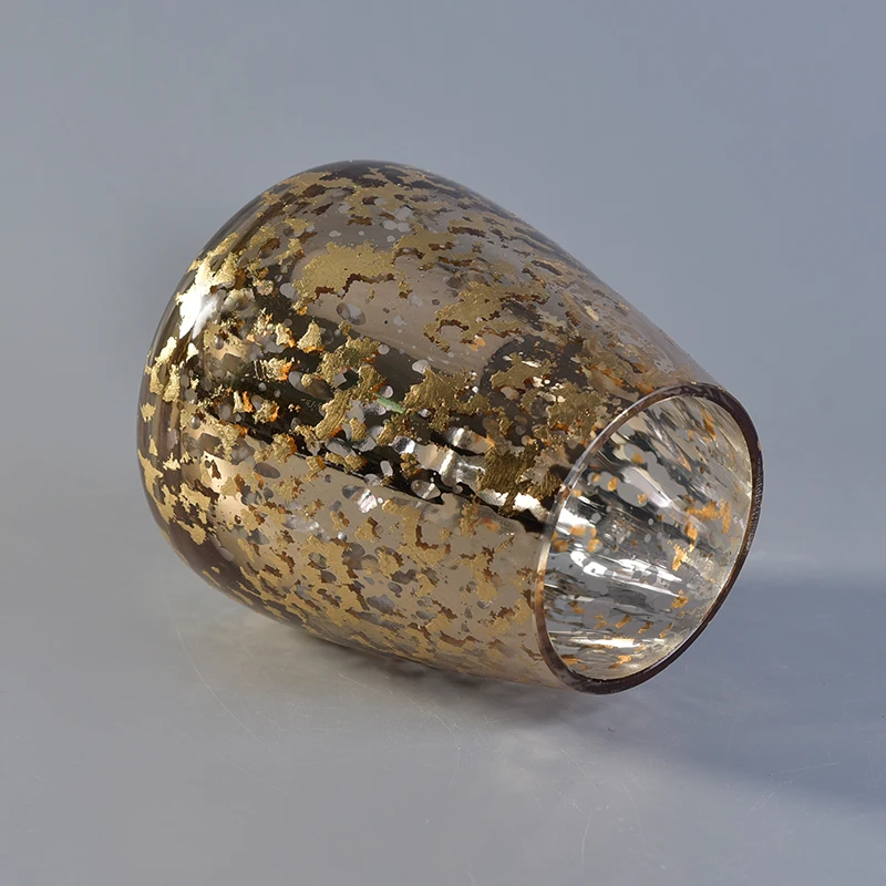 600ml Mercury Gold Glass Candle Holders Home Decor Wholesales