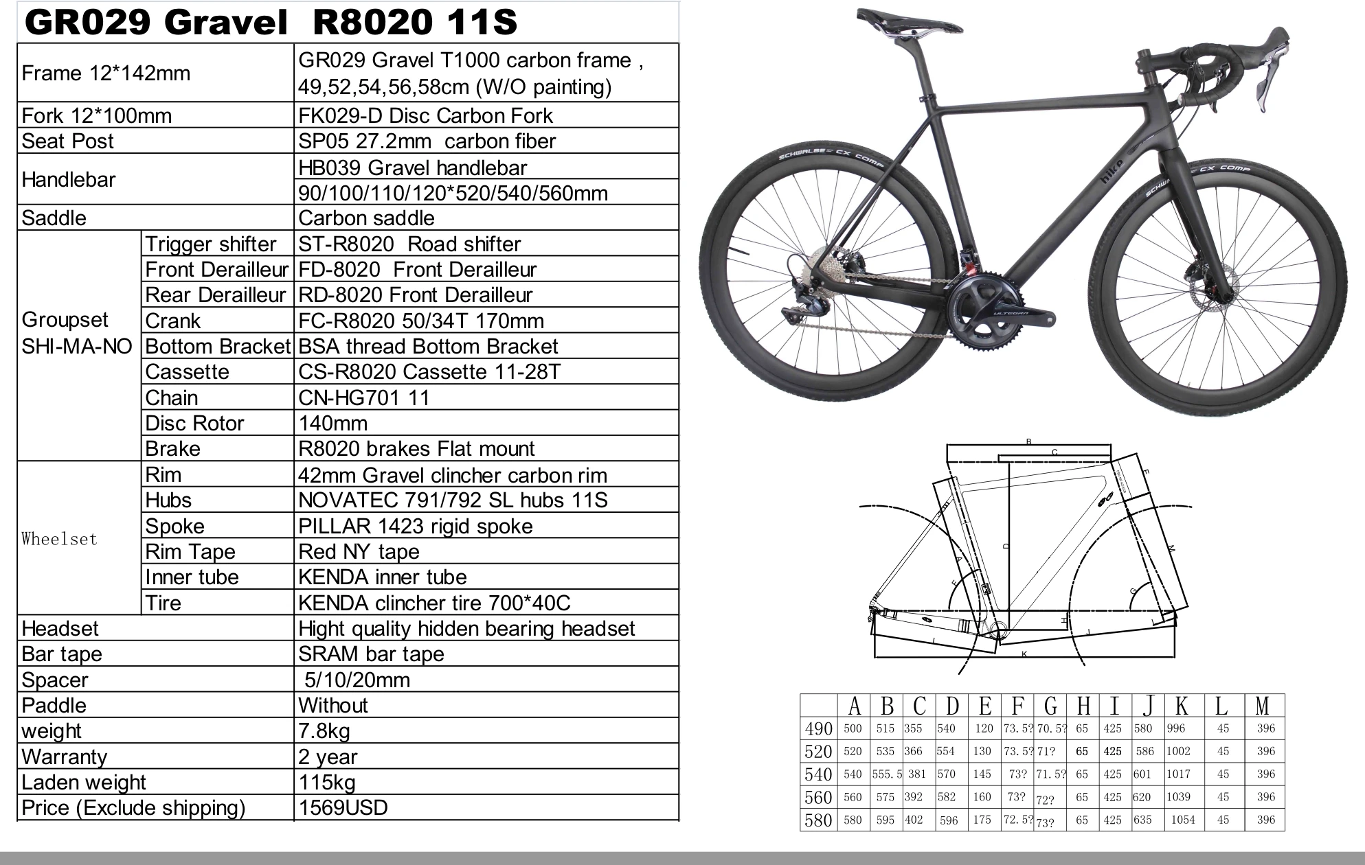gravel bike 130 kg