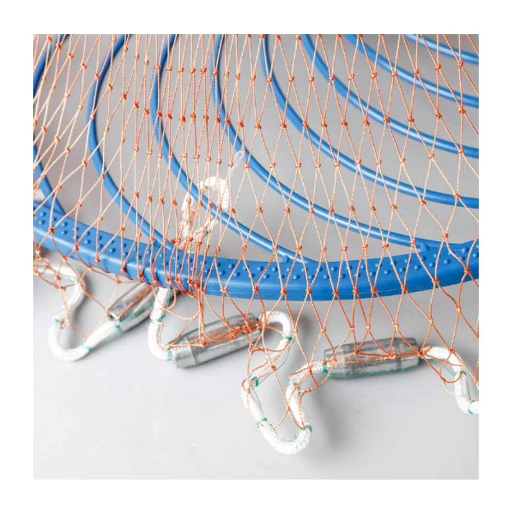 4 foot fishing throw net 1/4" Mesh 10' Radius Cast (1.5 lb per foot) handmade cast nets are manufactured using two Hand Knotted Fishing Throwing Net,