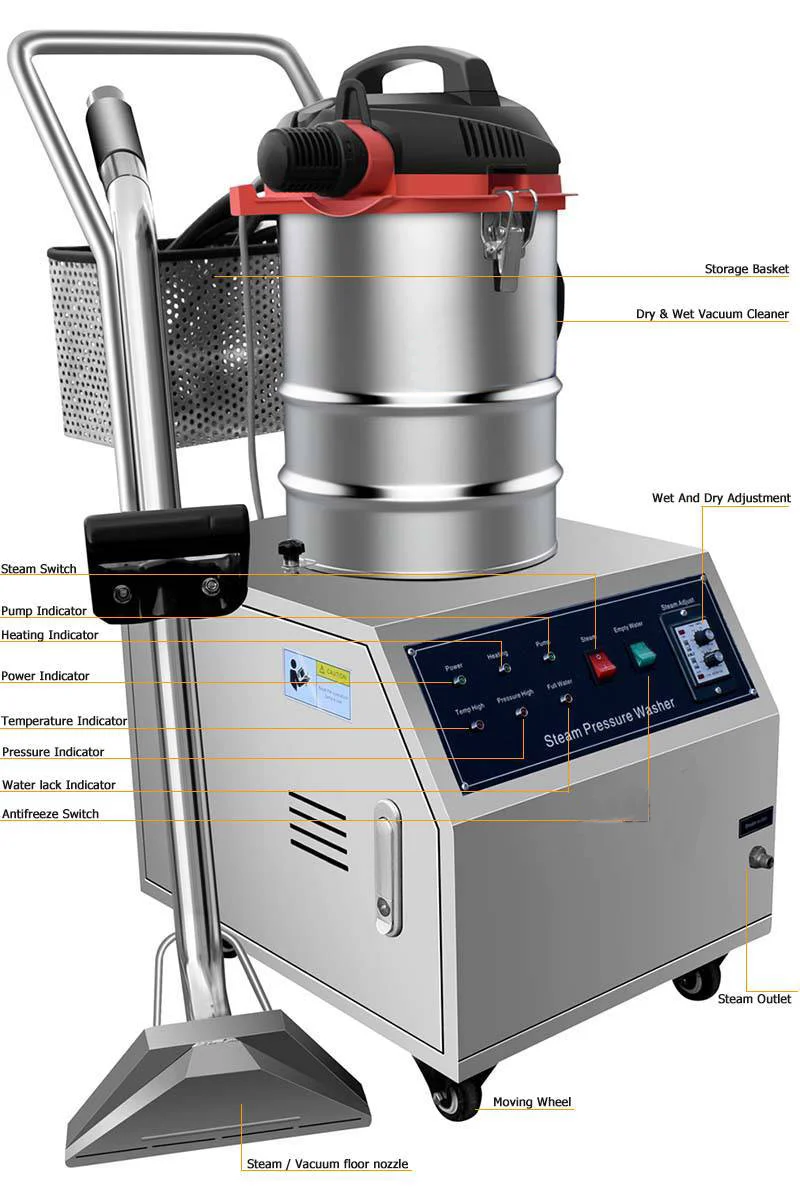 220v/110v 6kw Mobile Steam Car Washer With One Steam Gun Buy Steam