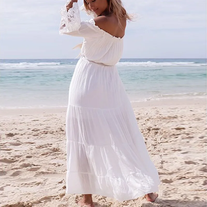 Casual Short Beach White Dresses  Summer White Casual Lace Dress