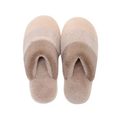 Ladies Home Slippers Woman Winter Warm Cotton Fluffy Slippers Indoor Bedroom Shoes