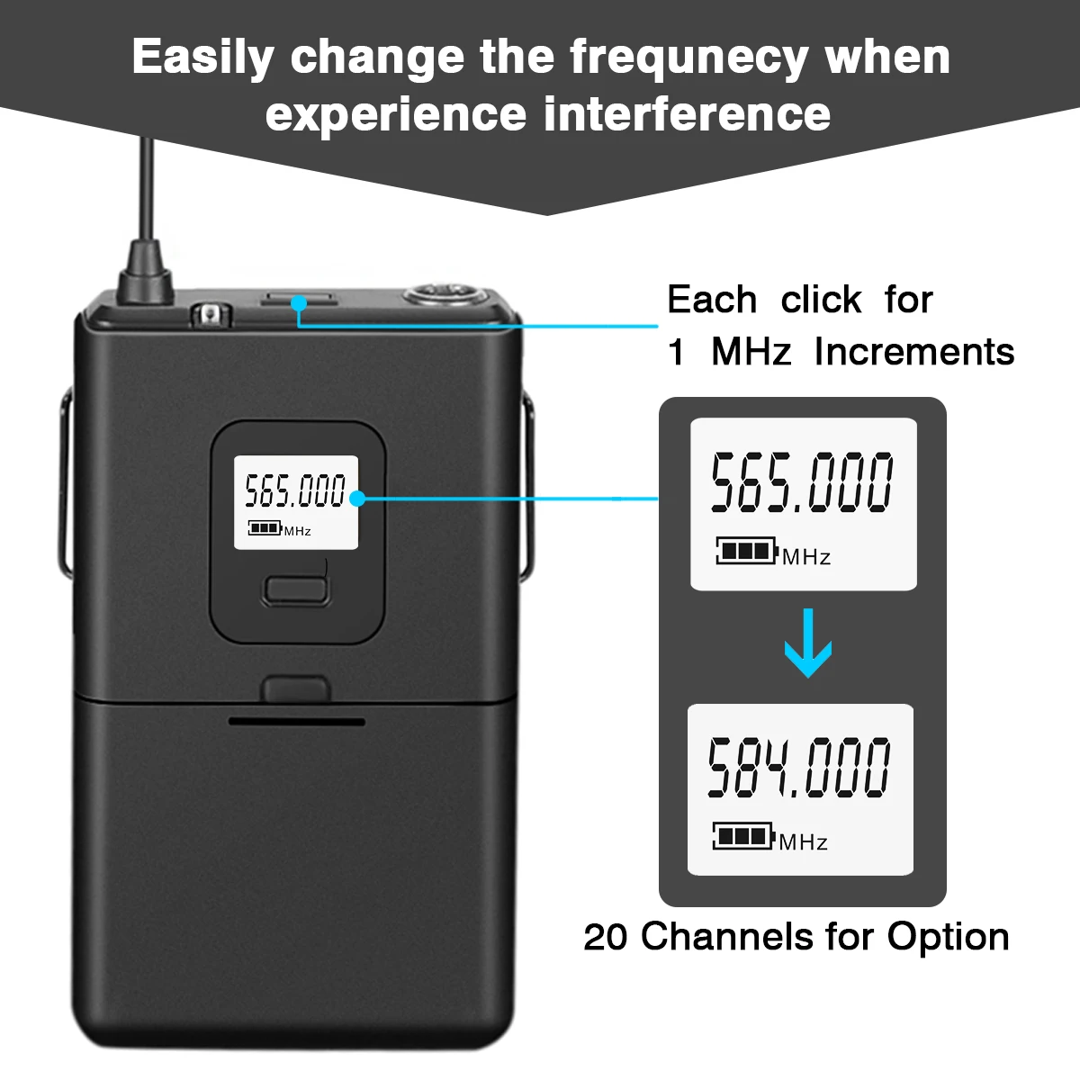 Fifine Cordless Microfone Mic Camera Headset Wireless System Lavalier