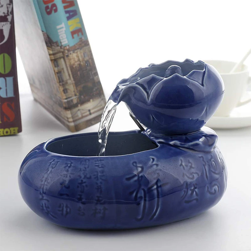 Lotus Cat Water Fountain Automatic Ceramic Drinking Fountain For Pets