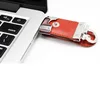 Red PU leather luxury Promotional Gift USB Flash Drive factory supply Competitive price