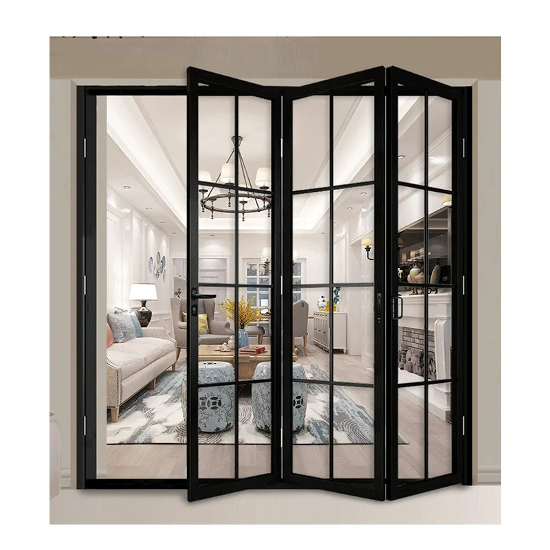 New Design Exterior Accordion Aluminium Folding Door Bi Fold Screen