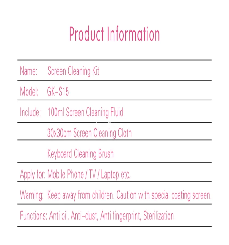 Computer Cleaning Kit Liquid Laptop Cleaner Tv Spray Lcd Screen