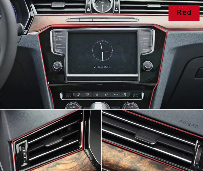 5m Car Style Trim Strip With Decorative Molding Fascia Dashboard Door Edge Universal Car