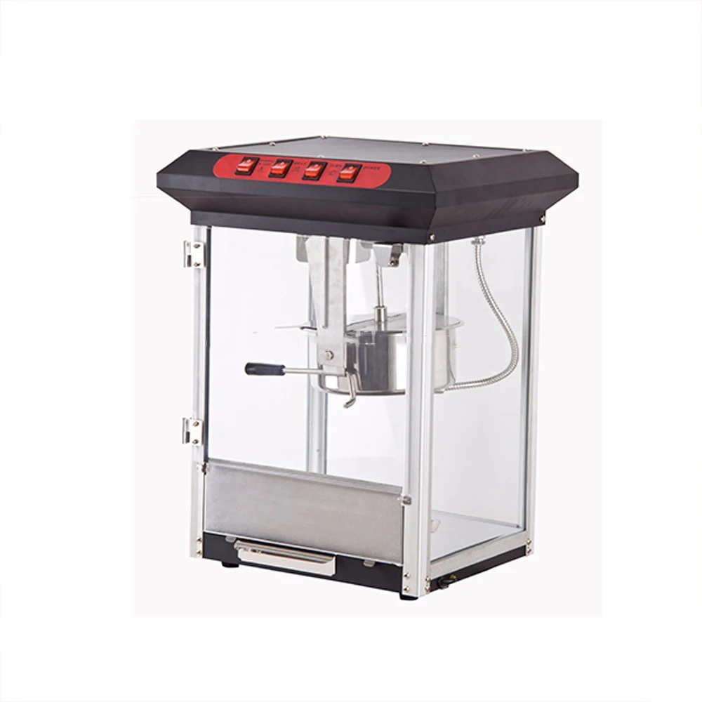 black tabletop popcorn machine