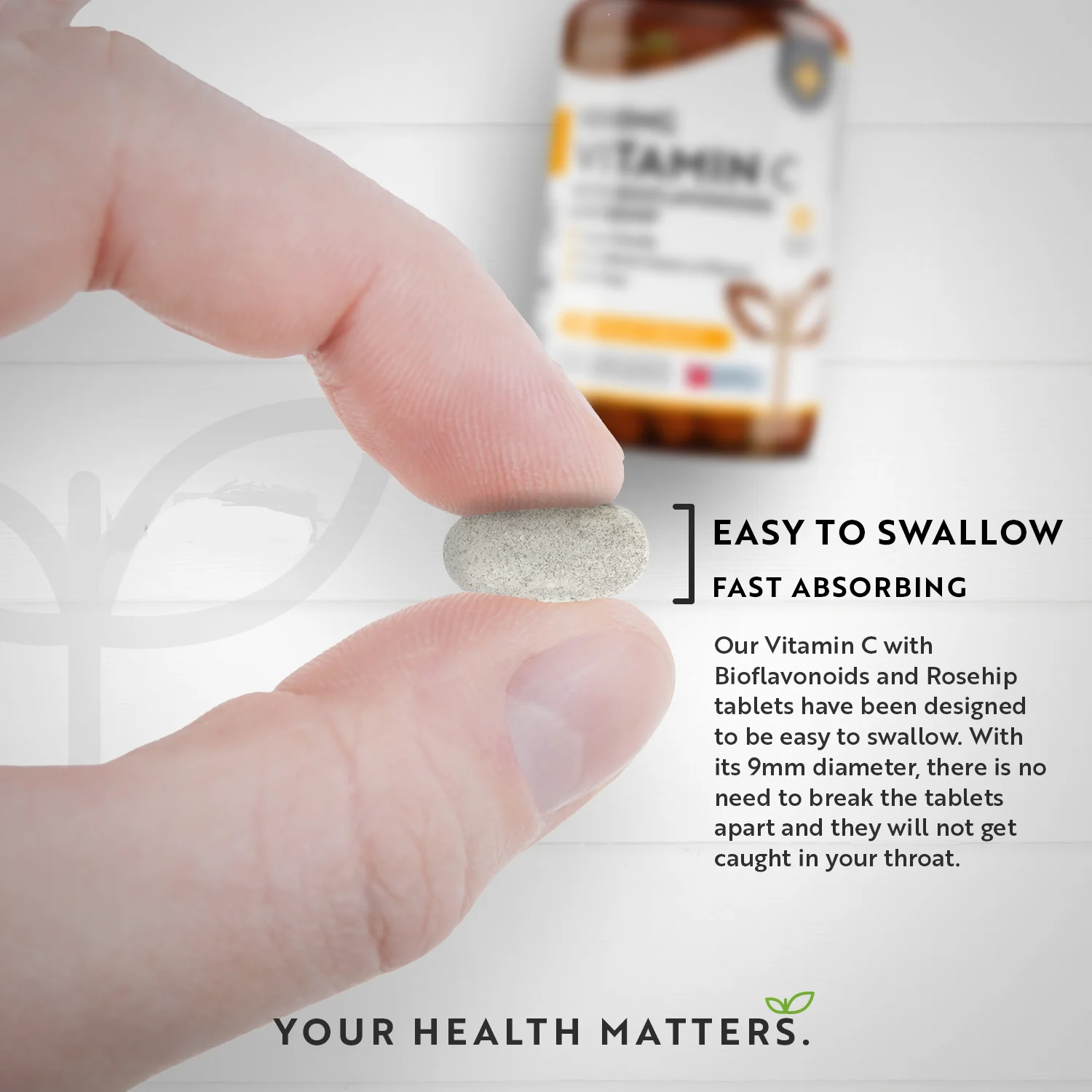 Vitamin C 1000mg Tablets & Vitamin E Chewable Orange Flavor Skin