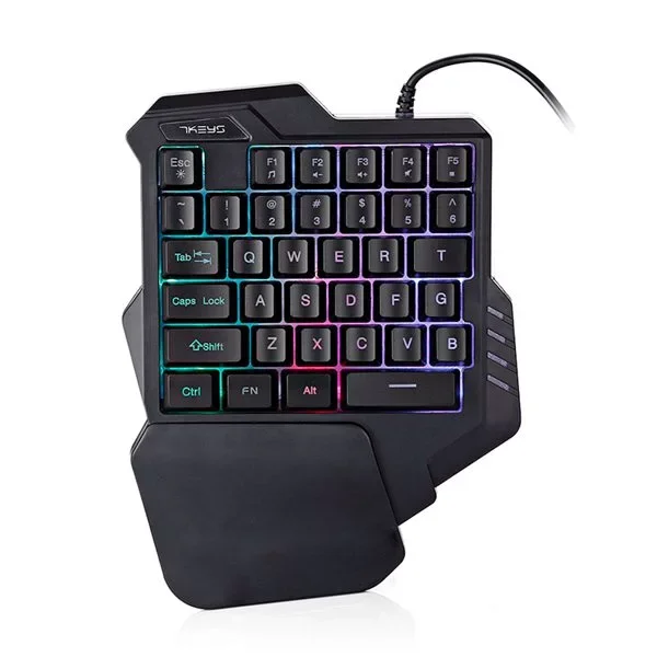 Mini G30 1.6m Wired Membrane Keyboard With LED Back-light For PUBG 35 Keys One-handed Gaming Mechanical Keypad and Mouse RGB