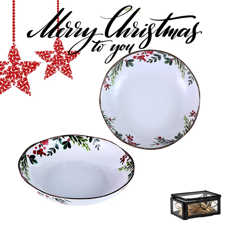 Christmas Melamine Dinnerware Sets Holiday Plates Dishes Sets 11" Dinner Plates 9" Plates And 7.