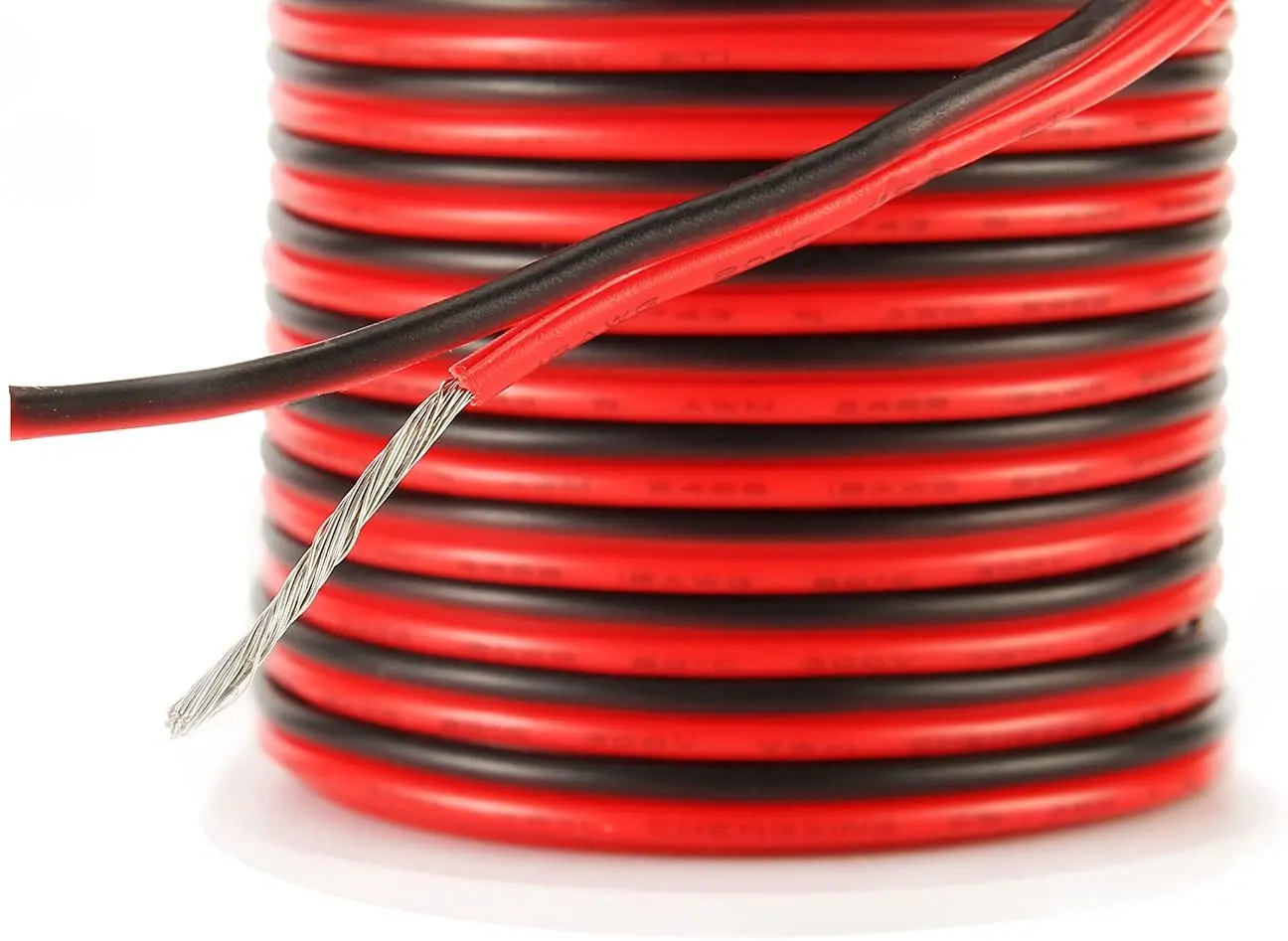 5M 22AWG Red Black Dual Core Electric Cable Wire for Car Auto Speaker H5J5 