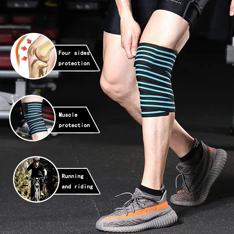 Customized Knee Wraps Gym Sports Knee Wraps Powerlifting Knee Wraps