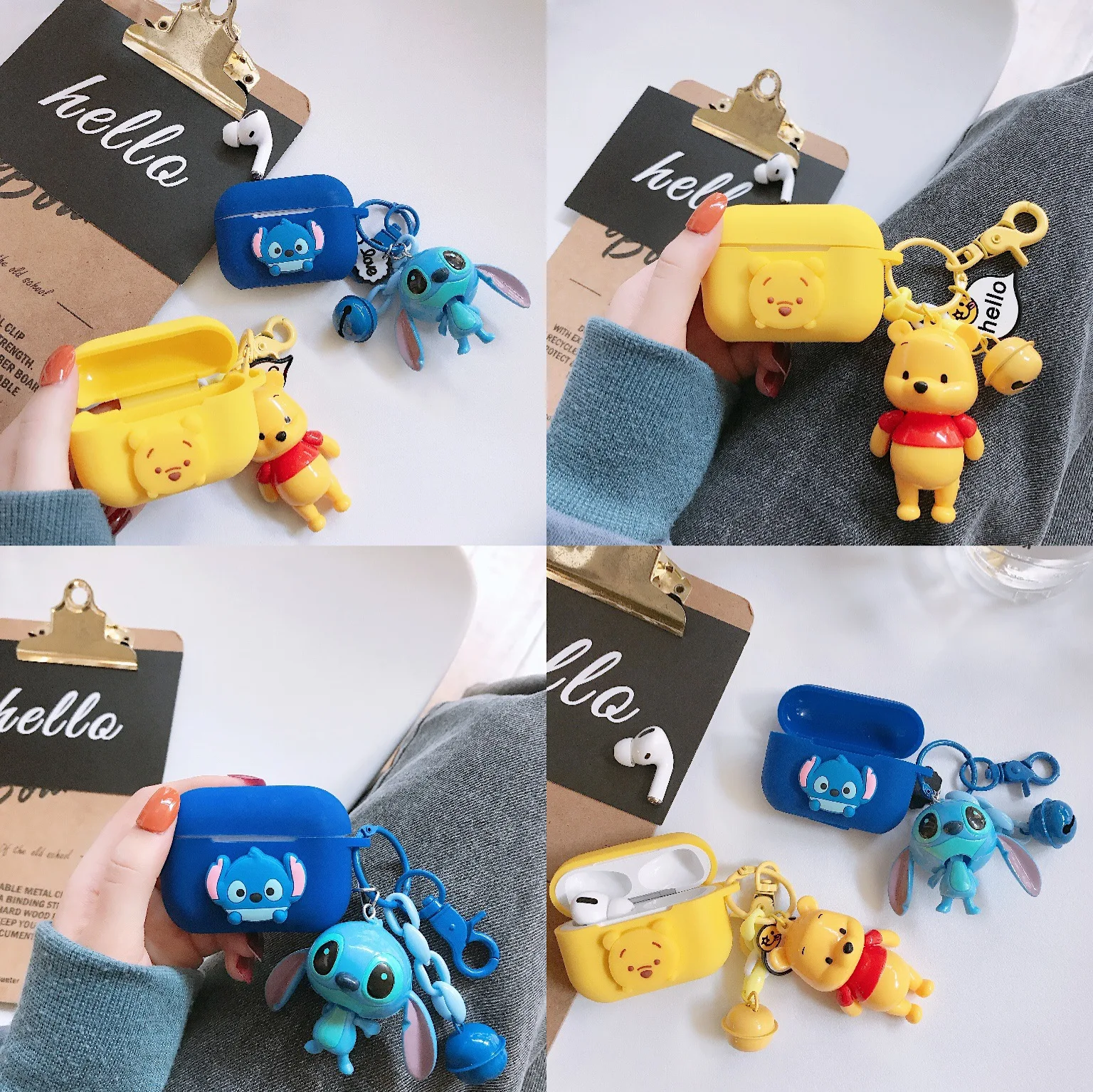 For Airpods Case For Airpods Pro 1 2 Free Shipping Cartoon Bear Stitch